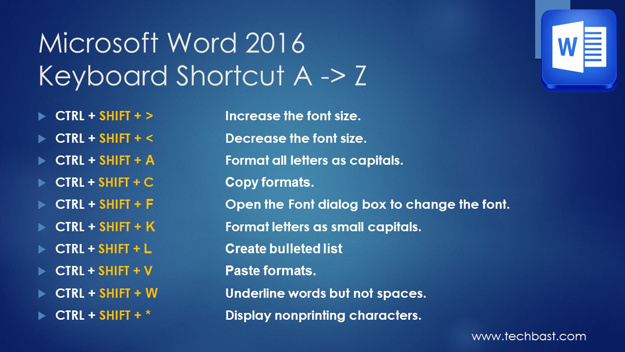 word 2016 for mac keyboard shortcut for accept this change